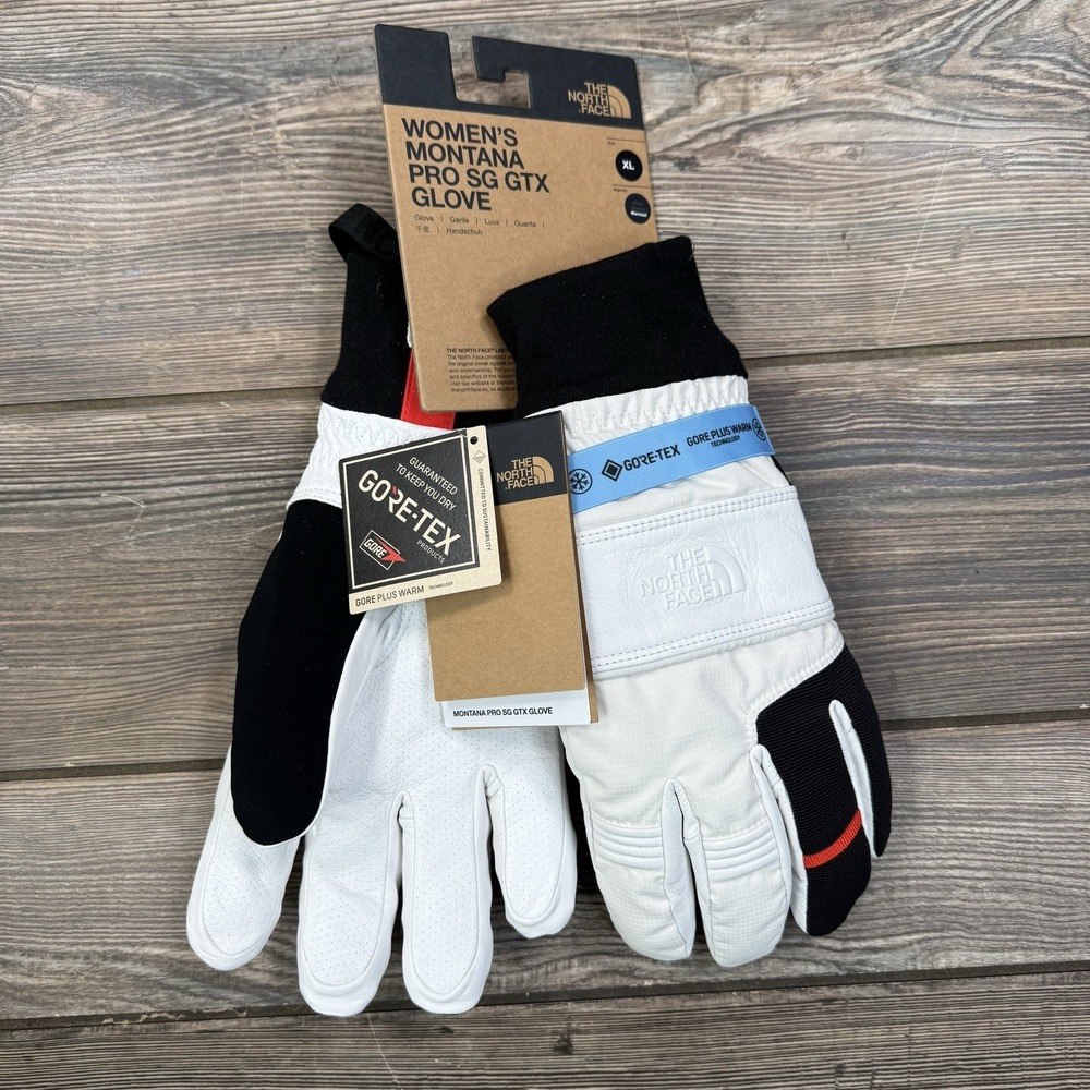 The North Face Women's Montana Pro SG GTX Gloves Gore-Tex Warm White Size XL New - Picture 1 of 5